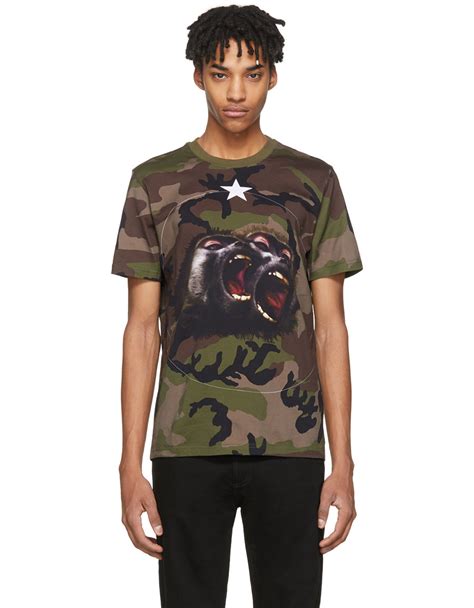 givenchy monkey brothers t shirt replica|Camo printed t.